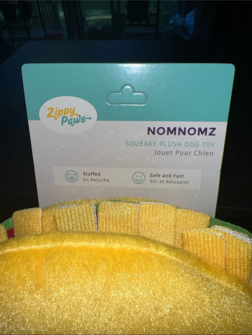 Zippy Paws Nomnomz squeaky plush dog toy